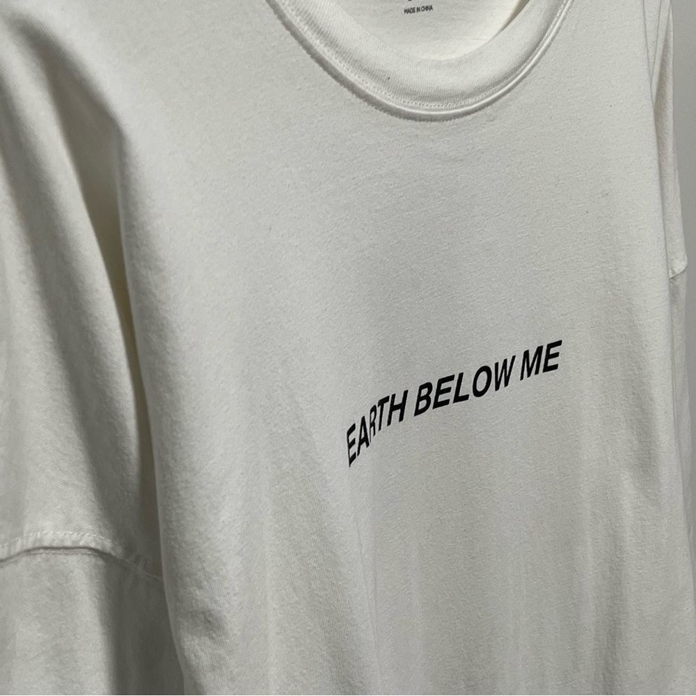 Spiritual Gangster white "Earth Below Me” graphic eye, yoga long-sleeve t-shirt - Picture 2 of 8